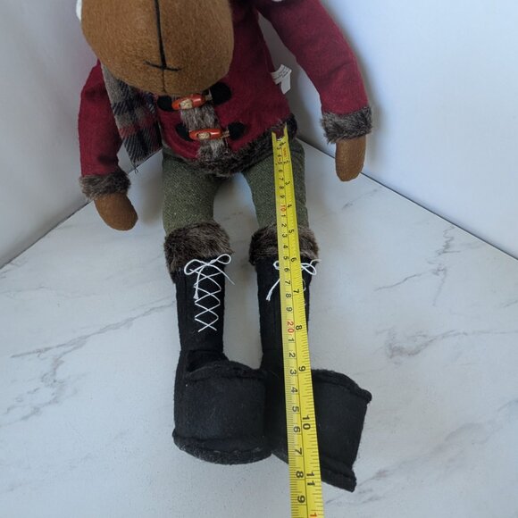 21" Sitting Christmas Moose with Weighted Bottom - Picture 8 of 10